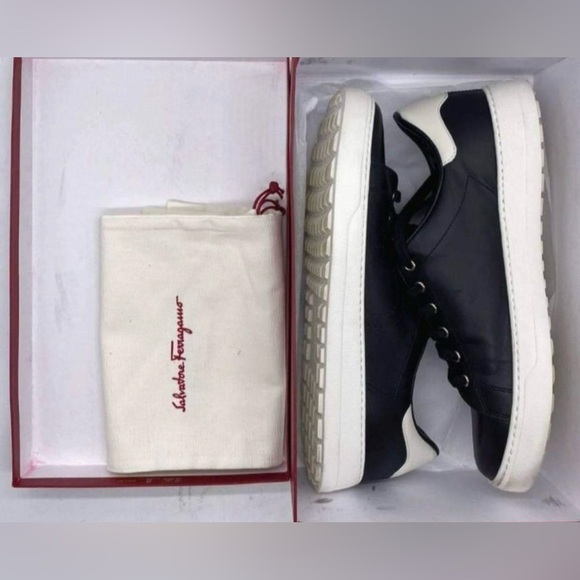 Salvatore Ferragamo Men's Black Pierre Gancio Sneakers - Picture 2 of 7